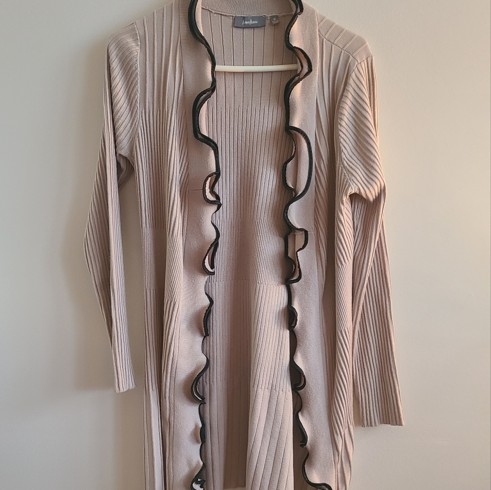 Neiman Marcus ruffle cardigan